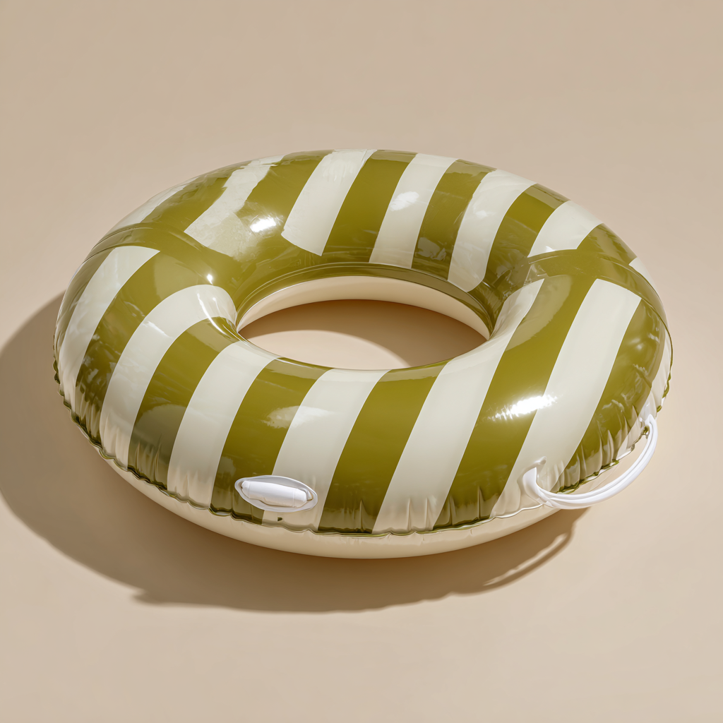 Blynxg Vintage Striped Heavy-Duty Adult Swim Ring